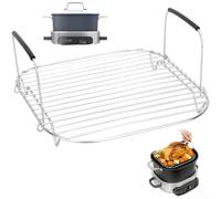Grille de cuisson vapeur pour Mijoteuse Possible Cooker Pro MC1101 de 6,5 l avec cadre pliable et poignée en silicone