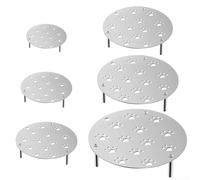 Grille de cuisson vapeur résistante à la chaleur avec trou de patte, adaptée pour les cuisines, les restaurants, les fêtes, et plus encore (11 cm)