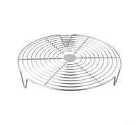 Grille de cuisson vapeur robuste en acier inoxydable compatible avec casseroles et woks, servant de plateau de cuisson à la vapeur et support de grill pour divers aliments (24 cm)