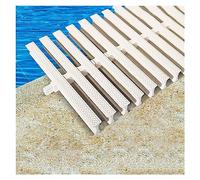 Grille de Débordement de Piscine, Grille de Canal Durable en Plastique PPS, Couverture de Drainage de Grille, pour Les allées de gouttière, Les Patios, Les Terrasses de Piscine, Le