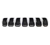 Grille De Devant 7 Pièces/ensemble Calandre Avant Voiture Inserts En Nid D'abeille Garniture Couverture Gril Pour Jeep Pour Cherokee 2014-018 Plastique ABS Grille De Pare-Choc Avant