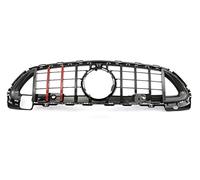 Grille De Devant Grille De Capot De Voiture Pour Calandre GT Pour Mercedes Pour Benz Classe C W206 C180 C200 C300 C350 Style Grill 2021 2022 + Grille De Pare-Choc Avant(C63 Red Without)