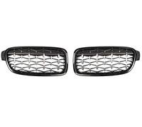Grille De Devant Grilles Rein Gril Sport Avant Voiture Étoile Pour BMW Série 3 Pour F30 Pour F31 Pour F35 320i 320d 325i 2012-2017 Grille De Pare-Choc Avant(Black Silver)