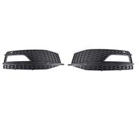 Grille De Devant Style RS4 Pour Pour A4 Pour B8.5 Pour Pour S4 2013 2014 2015 Pare-chocs Antibrouillard Couvercle Lampe Grille Grill Grille De Pare-Choc Avant(Black Without Hole)