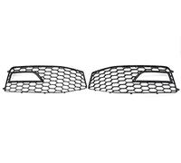 Grille De Devant Style RS4 Pour Pour A4 Pour B8.5 Pour Pour S4 2013 2014 2015 Pare-chocs Antibrouillard Couvercle Lampe Grille Grill Grille De Pare-Choc Avant(Black With Hole)