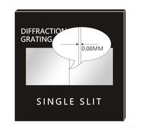 Grille de diffraction de transmission holographique 50 x 50 mm pour décomposition du spectre 200-2000 nm, feuille optique en verre pour enseignement physique, recherche en laboratoire (0,08 mm)