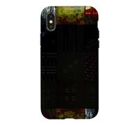 Grille de Distorsion numérique P bstract Glitch Art Coque pour iPhone X/XS