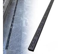 Grille de drainage à canal étroit 39 po, grille décorative en acier inoxydable for tranchée sol garage, crépine française fine, 3 couleurs