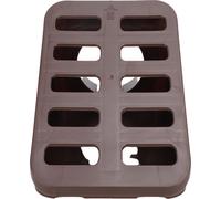 Grille de drainage angulaire en PP robuste Grille de drainage à onglet pour tuyau d'interface de 3/4 pouce Marron
