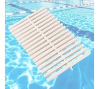 Grille de drainage antidérapante en plastique PP pour piscine, bande de recouvrement ajustable et modulable pour allée et balcon, lot de 2 (25 x 100 cm) - Solution anti-débordement et de séc