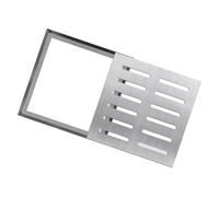 Grille De Drainage avec Cadre, Grille De Drainage Robuste en Acier Inoxydable Épais, Même Creuse, Couverture D'égout Multi-usages for Tranchée Extérieure, Allée, Trottoir, Béton, Cour(20x20x2cm)