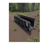 Grille de Drainage, bac en Plastique PE, Couvercle de Drainage sans Briques, Couvre-gouttières for Jardin/Place/Parc/Trottoir(10x10x50x2cm/3.9x3.9x19.7x0.8in)