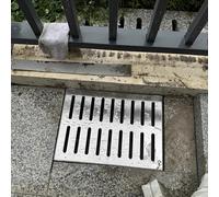 Grille de drainage bassin rectangulaire canal, couvercle drain extérieur en acier inoxydable 304 épaissi, grille d'eau pluie/couvercles puits