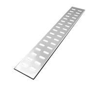 Grille De Drainage Caniveau Grilles de drainage d'égout en acier inoxydable, couvercle de drain rectangulaire intérieur, utilisé pour couvrir les salles de bains, les cuisines et les cours(Double hole