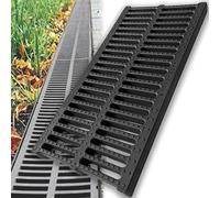 Grille De Drainage Caniveau Grilles de drainage pour jardin extérieur, grille rectangulaire en plastique de 19,6 pouces, adaptées aux trottoirs, aux pelouses de garage et aux terrasses.(50x20x2cm/19.6