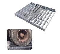 Grille de drainage carrée en acier galvanisé robuste pour garage et bord de route 100 cm x 35 cm x 3 cm pour un drainage efficace de l'eau