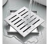 Grille De Drainage Carrée En Acier Inoxydable, Couverture De Caniveau Exterieur, Couvercles De Vidange De Sol De Douche, Crépine De Drain Pour Balcon(40x40X3cm/15.7x15.7x1.2in)