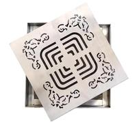 Grille de drainage carrée en métal invisible pour l'extérieur, empêche les feuilles et les débris, idéale pour les jardins et les cours, résistante aux intempéries