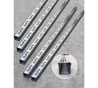Grille de drainage de gouttière extérieure de 100 cm pour tranchée et allée, 5 pièces, kit de drainage pour pavés, système de gestion efficace de l'eau