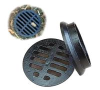 Grille de drainage de sol en fer de 25,4 cm - Grille de drainage extérieure ronde et plate pour bassin de récupération - Durable et résistante à la rouille - Idéal pour les solutions de drainage de 20