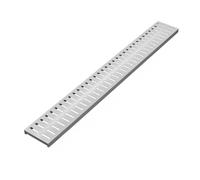 Grille De Drainage De Tranchée En Acier Inoxydable, Couvercle Drainage Long | Grille de drainage de canal pour allée, cour, jardin, sous-sol, égouts, eau de pluie et égouts(10pcs,17x2x100cm)