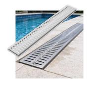Grille De Drainage De Tranchée Linéaire En Acier Inoxydable | Couvercle de drainage de canal pour grille de tranchée de cour de patio pour jardin et passerelle(5pcs,15x2x100cm)