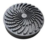 Grille de drainage d'extérieur 45 x 5 cm en alliage ABS avec design double hélice et support en acier inoxydable, idéale pour les couvercles de vidange de terrasse et de jardin, durable et élégante