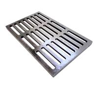 Grille de drainage d'extérieur en fonte robuste pour garage, jardin, trottoir, terrasse - Grille de drainage rectangulaire (50 x 25 x 2 cm)