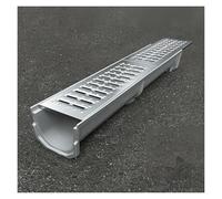 Grille de drainage, Drain de tranchée en acier inoxydable avec base SMC(100x20x20cm/39.4x7.9x7.9in)