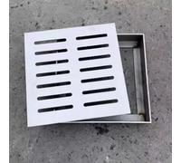 Grille De Drainage en Acier Inoxydable À Double Rangée De Trous, Couvercle De Drainage Extérieur Couverture De Drainage Grille De Caniveau Eau De Pluie pour Jardin Cour Allée(600x600x30mm)