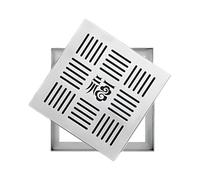 Grille De Drainage en Acier Inoxydable Robuste for L'extérieur Et L'intérieur, Siphon De Sol Carré, Grille De Caniveau, Siphon De Sol Carré avec Cadre for Jardin, Allée, Béton(20x20x3cm)