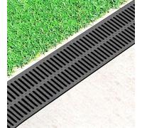 Grille de drainage en plastique Couverture de canal Drainage, grille jardin extérieure, terrasse Patio, d'égout, feuille stockage, Drain tempête d'automne(50x30x3cm/19.5x11.7x1.17in)