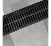 Grille de drainage en plastique pour caniveaux de jardin extérieurs, système de caniveaux pour terrasse et trottoir, pour retenir les feuilles et l'eau de pluie, couvercles de regards d'égou