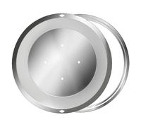 Grille de drainage enterrée en acier inoxydable pour jardin, 80 x 80 x 12 cm, couvercle de fosse septique, couvercle de fosse de drainage de pelouse