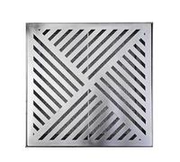 Grille de drainage extérieure carrée, cadre et grille de drainage avec tamis et base, grille de drainage amovible en acier inoxydable 304 for égouts, cours(17.7inx17.7x1.1in)