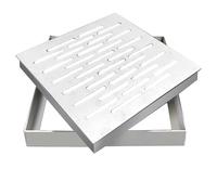 Grille de drainage extérieure intégrée en acier inoxydable épais pour jardin, terrasse, parc (40,6 x 40,6 x 2,5 cm)