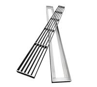 Grille de Drainage linéaire extérieure à Profil Bas, kit de Drainage de tranchée 100x20x3CM pour trottoirs, Jardins, patios, allées et terrasses - Couvercle de gouttière en métal.