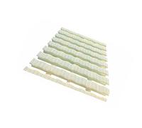 Grille de Drainage ondulée, Canal en Plastique pour Usage intérieur/extérieur, Bande de recouvrement pour Grille d'aménagement, pour allées et terrasses (Couleur os, 18 cm/10 pièces)