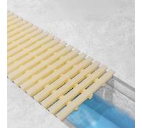 Grille De Drainage pour Piscine, Couvre-gouttière Polyvalent, Grille De Jonction Anti-débordement Durable, Facile à Installer, Idéale pour La Gestion des Eaux Extérieures Milky(40cm) 2 PCS