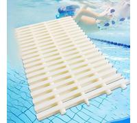 Grille De Drainage pour Piscine, Couvre-gouttière Polyvalent, Grille De Jonction Anti-débordement Durable, Facile à Installer, Idéale pour La Gestion des Eaux Extérieures White(35cm) 5 PCS