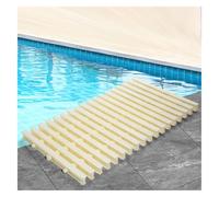 Grille de drainage pour piscine, Grille de trop-plein vidange piscine en plastique blanc 15-30x100cm(18x100cm/10 Pcs)