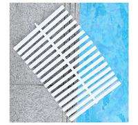 Grille de Drainage réglable en PVC pour Piscine, Tapis de trop-Plein de 15 à 30 cm de Large, Solution de Drainage intérieure/extérieure en 2 pièces, Durable et Facile à i