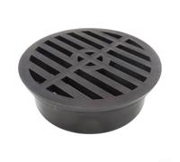 Grille de drainage ronde 3 4 pouces plastique résistant aux intempéries (4 | Convient pour les tuyaux de 3 et 4 pouces, plastique résistant aux intempéries, empêche les colmatages causés par les