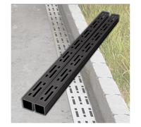 Grille de drainage, Système de drainage tranchée en acier inoxydable trottoir cour(2pcs,100x5x5cm)