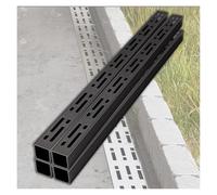 Grille de drainage, Système de drainage tranchée en acier inoxydable trottoir cour(4pcs,100x7x5cm)