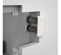 Grille de façade DUO Blanc, Kit de montage intérieur extra-plat LAD select DUO avec 60 m³/h de Aereco - 200098