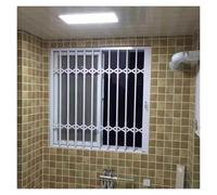 grille de fenêtre antivol Barres de fenêtre blanches Sécurité Intérieur 28 32 36 40 44 48 pouces de largeur, fenêtres coulissantes pliables en alliage d'aluminium avec serrures,(W42xH59in/105x150cm)