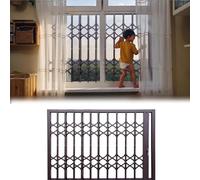 grille de fenêtre antivol Fenêtre Pliante Anti-eff Barrière de sécurité pliante for fenêtre, gain place for la des enfants, chambres et bureaux(44x59in/110x150cm)