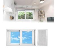 grille de fenêtre antivol Fenêtre Pliante Anti-eff Fenêtres de remplacement for home, à ouverture facile, for salle bain, maison, camping-car, garage ou poulailler(76.2x35.6cm/30x14")