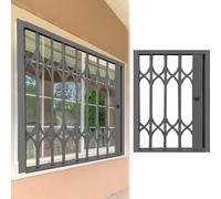 grille de fenêtre antivol Fenêtre Pliante Anti-eff Garde-corps pliant for fenêtre extérieure, avec serrure et clé, for la sécurité de maison prévention(5.6x3.9ft/170x120cm)